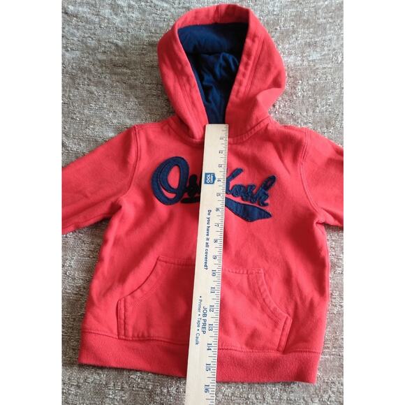 OSHKOSH B’gosh Boys Red Blue Full Zip Logo Hoodie Jacket Size 4T Pockets VTG - Picture 4 of 7